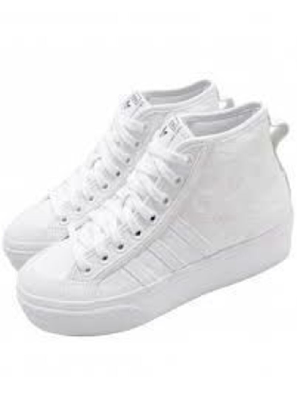 Adidas leather with printed logos printed logo (White) Sz 5.5